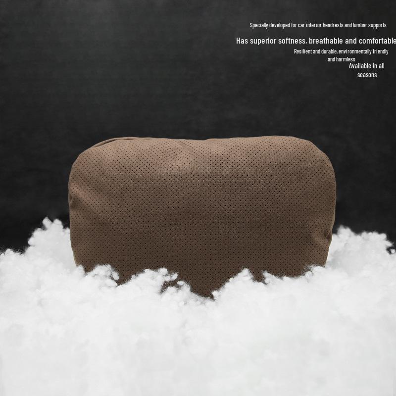 Suede Dupont Cotton Neck and Waist Support Pillow for Tesla and Mercedes-Benz S-Class Maybach