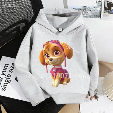 3-12 Year Boys Girls Toddler Pullover Top Spring Autumn Paw Patrol Pup Friends Printed Hoodie Sweatshirt Casual Kid Soft Clothes