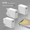 Адаптер быстрой зарядки 67 Вт для iPhone Xiaomi Huawei Samsung Oneplus OPPO USB зарядное устройство Quick Charge 5.0 QC5.0 Зарядные устройства для мобильных телефонов