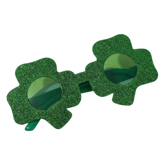 Очки на День Святого Патрика Блестящие Трилистник Бутылка Пива Очки для Глаз Зеленые Счастливые Ирландская Тема Фотобудка Реквизит для Домашней Вечеринки Подарки