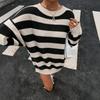Women S Loose Striped Knit Y2k Style Sweater For Autumn Winter