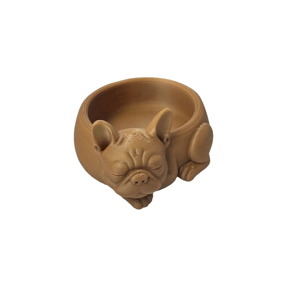 Ornaments Dog Shaped Flowerpot Funny Bulldog Plant Pot Cute Puppy Figurine  Desktop