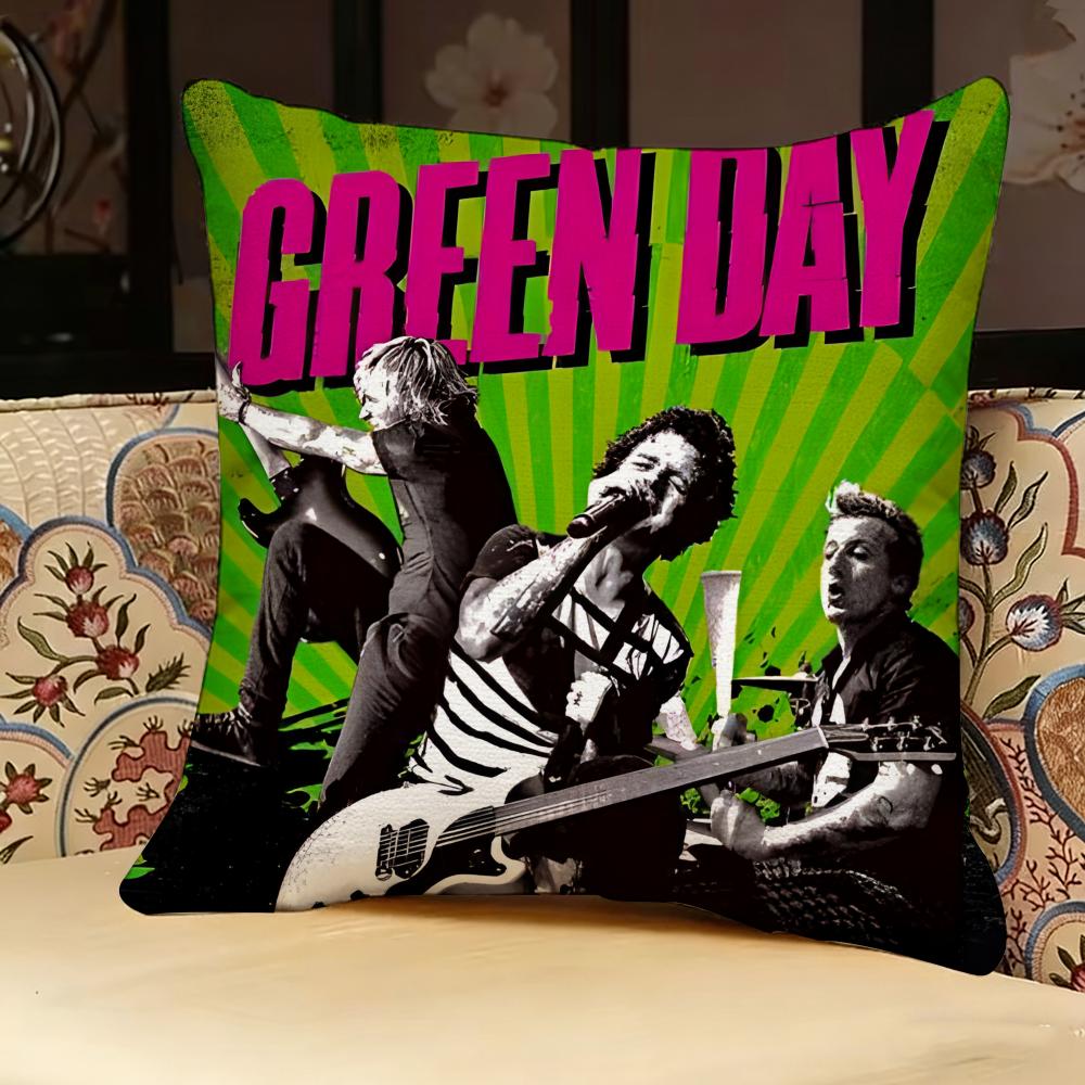 GGreen ROCK Day BAND Pillow Case Pillowcase Doublesided Printed Sofa Cushion Bedroom Headboard Pillow