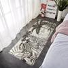 Floor Mat Nordic Tropical Leaf Pattern Non-slip Foot Rug Hallway Carpet Kitchen Water Absorbed Rugs Cozy Bedside Mats Home Decor