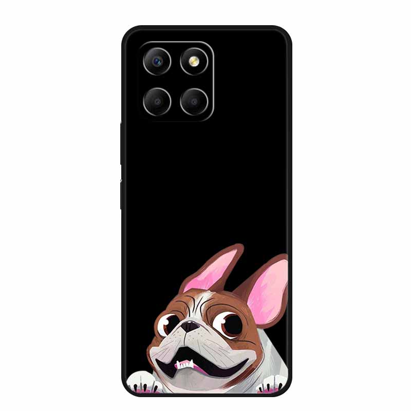 Черный силиконовый чехол для Honor X7d 5G Чехол Цветы Мягкий чехол для телефона для Honor X7d 2025 400 Smart Play 10T 5G Задняя крышка Чехол X 7 d