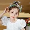 Корона из бабочек и цветов, принцесса, повязка на голову, свадебные украшения для волос, креативный обруч для головы, для девочек