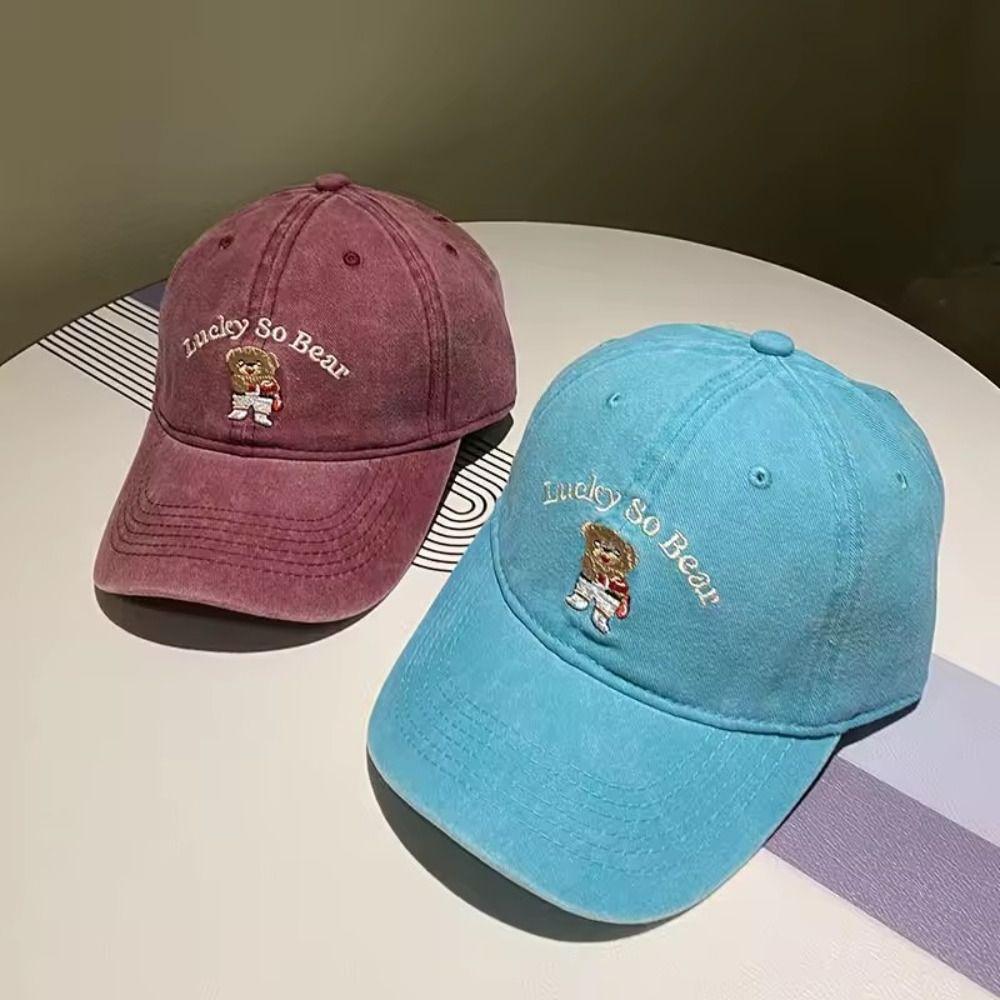 Регулируемые хип-хоп кепки Мультяшная вышитая кепка дальнобойщика Модная шляпа от солнца Спорт на открытом воздухе