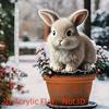 2D Flat Acrylic Rabbit Garden Decoration, Suitable for wall decoration, porch, room, villa, accents Home, Hallway, or Workplace - Rustic Farmhouse Dec