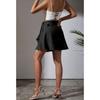 Summer Tie High Waist Solid Color Ruffle Short Half-body Skirt