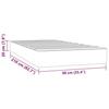 VidaXL Matelas de lit à ressorts ensachés 90x210 cm epaisseur 20 cm velours,matelas,matelas de lit,matelas à sommier tapissier,meubl