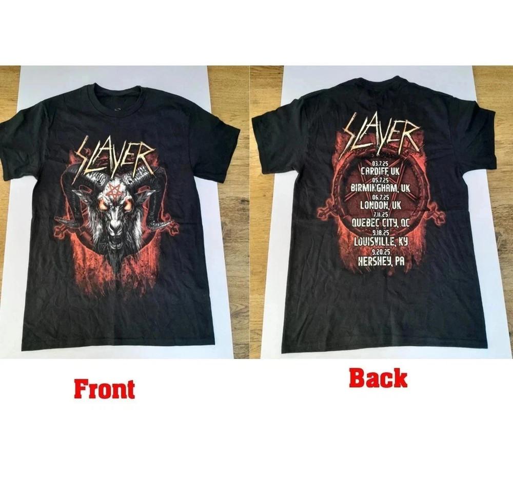 РАСПРОДАЖА 2025 SLAYER Тур Футболка 2025 Back To The Beginning футболка Хлопковая Унисекс Футболка