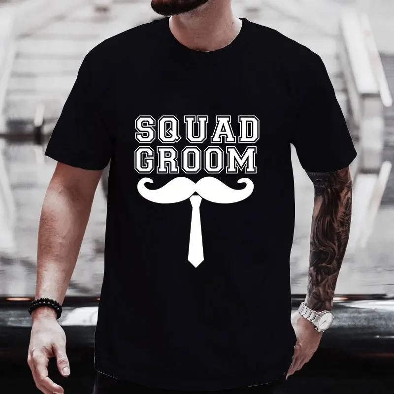 Футболка Groom Squad Friends Bachelor Stag Party Блузки Single Farewell Tees Fashion Graphic Wedding Tops Team Evg Future Groom