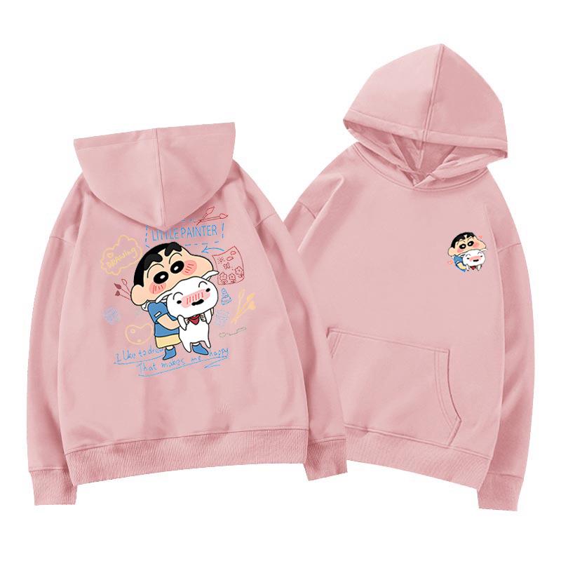 Early Autumn Korean Style Loose Crayon Shin-chan Oversized Women's Hoodie
