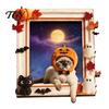 Kitchen Decor Magnet Cat Ghost Frame Fridge for Halloween, Retro Wooden Decoration Refrigerator Magnet, Accessories, Party Favors Halloween