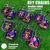 Акриловый брелок FC BARCA – Двусторонний 2D брелок для сумки, ключей, рюкзака, Футбольный кулон Гави Рафинья Педри Ямаль Кубарси
