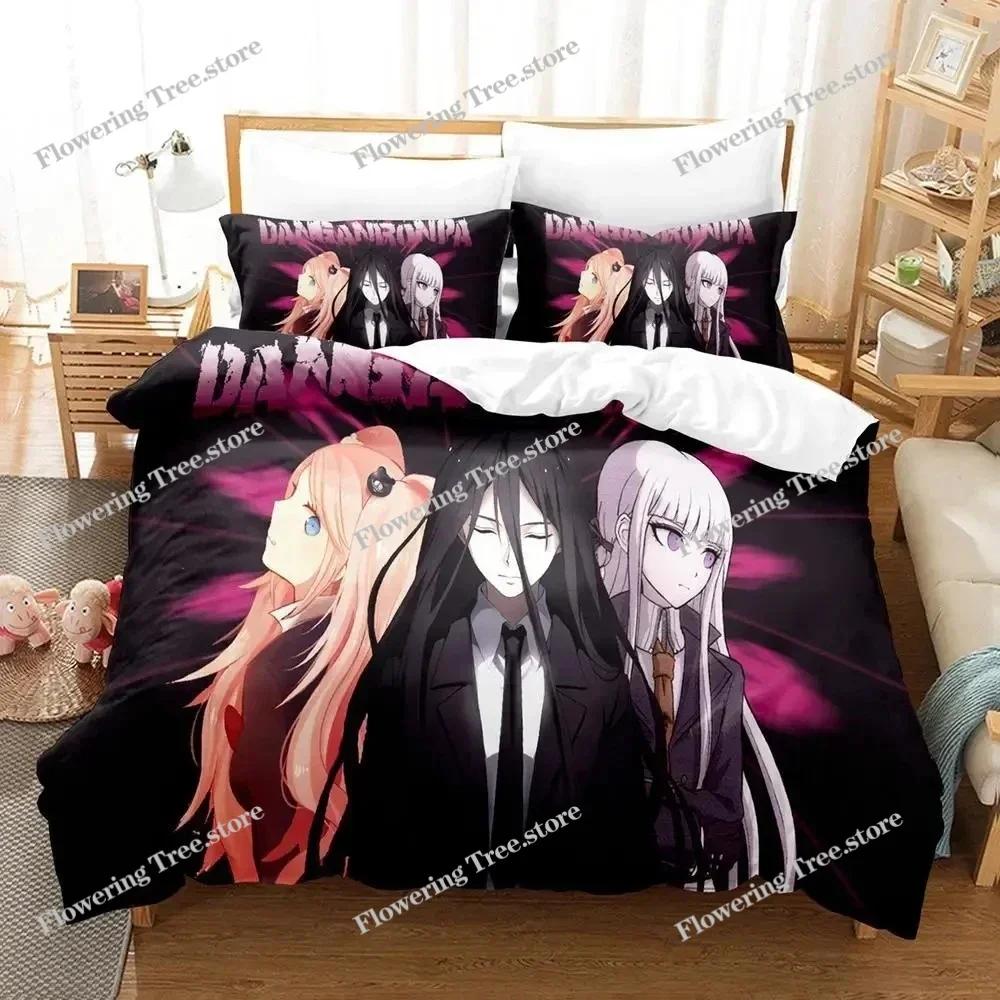 Аниме Danganronpa V3 Комплект постельного белья Пододеяльник Постельный комплект Чехол для одеяла Наволочка Одеяло king Queen Size Для мальчиков Взрослых029