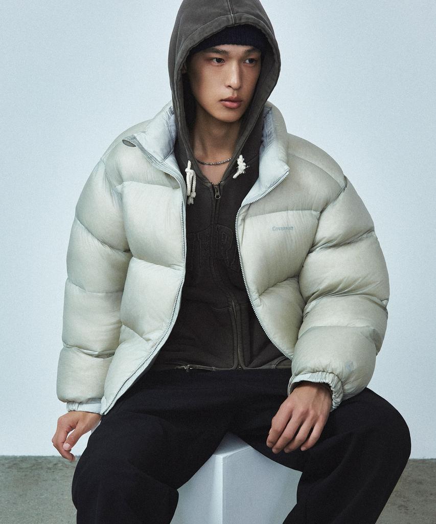 Covernat Civic Sheer Ripstop Rds Short Puffer Light Gray