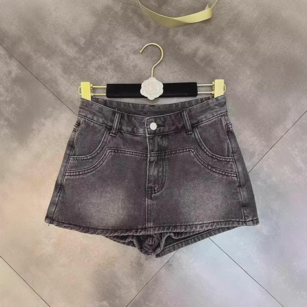 Женская джинсовая юбка А-силуэта с высокой талией, лето 2025 г., ретро-стиль, облегающий крой, дизайн, защищающий от воздействия окружающей среды