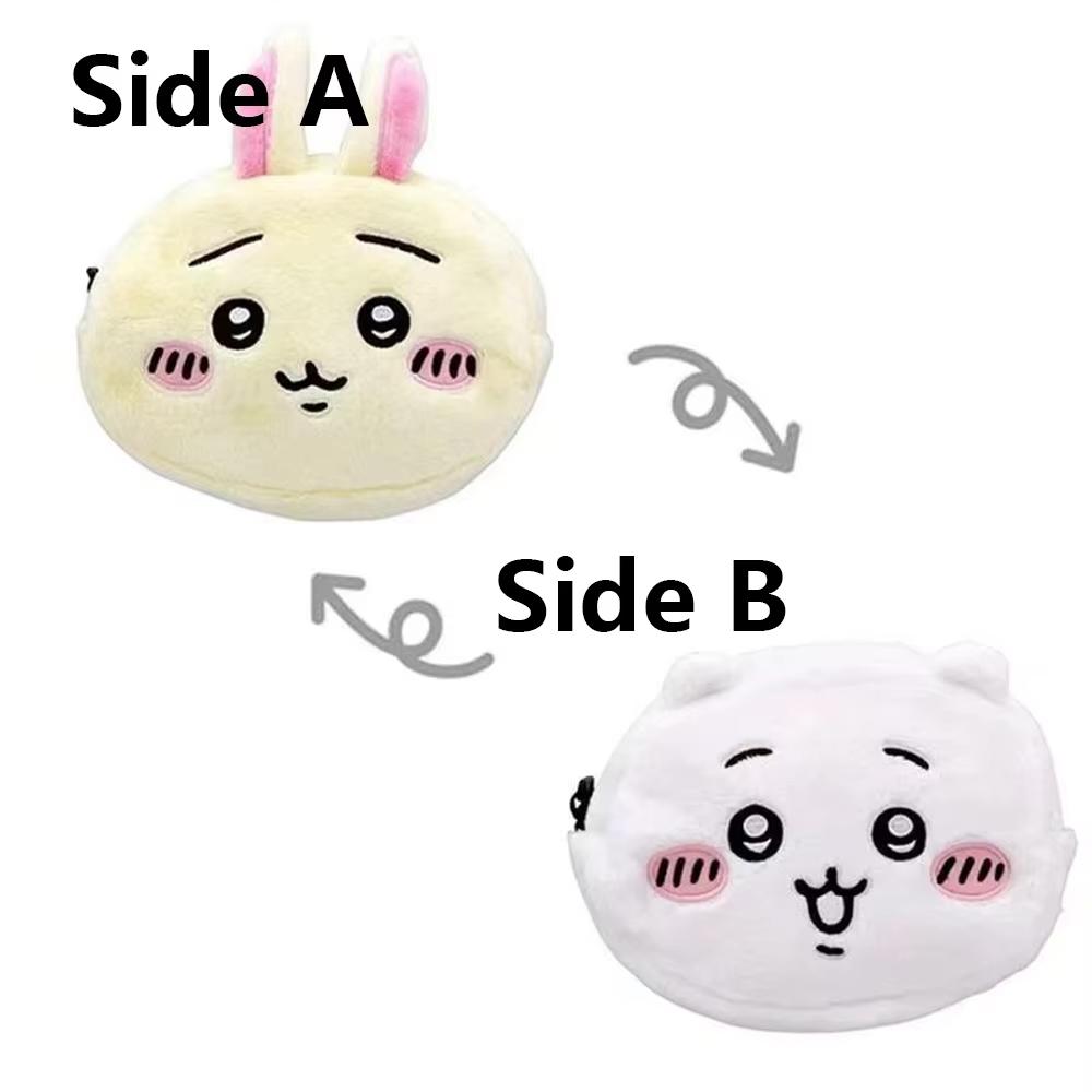 Мультяшная Чиикава Хачиджии Момонга Супер Мягкая Двусторонняя Плюшевая Пенал-сумка Милая Вместительная Сумка для Хранения Косметики Милый Подарок для Девочки