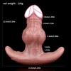FAAK BDSM Wireless Control Vibrating Silicone Wearable knot Anal Plug Large Tail Mouth Gag Sex Toy Strapon Realistic Dildo