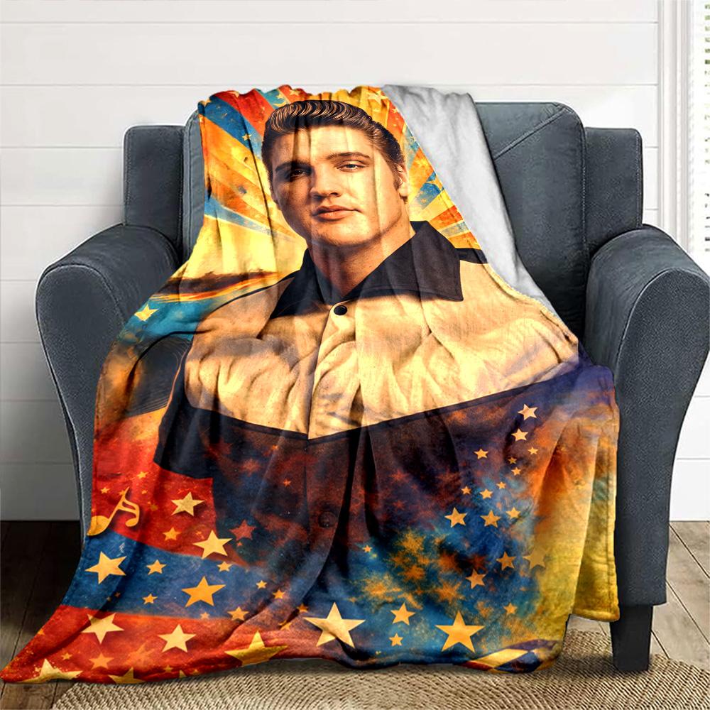 Elvis Presley Blanket Comfortable Suitable For Office Chair Sofa Four Seasons Universal Stylish Decor Gift For Travel Home Birthdays