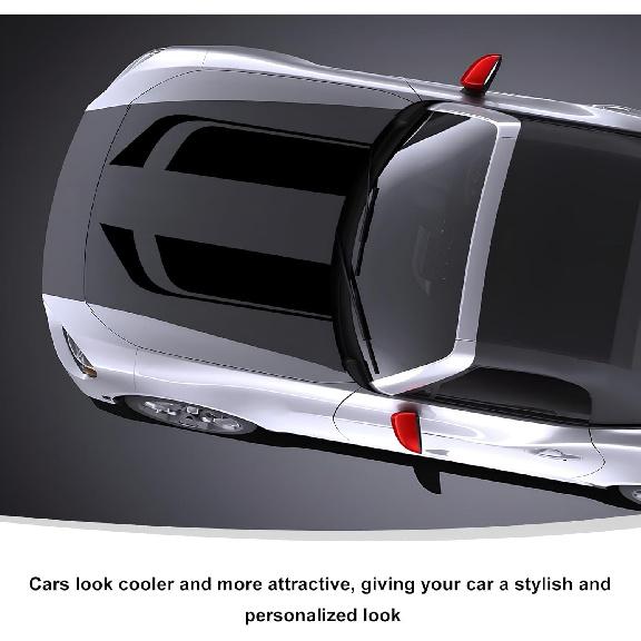 Car Hood Decal Sticker, Automotive Side Body Stripe Graphics Racing Bumper Sticker, Universal Vehicle Skirt Roof Bonnet Vinyl Decal Exterior
