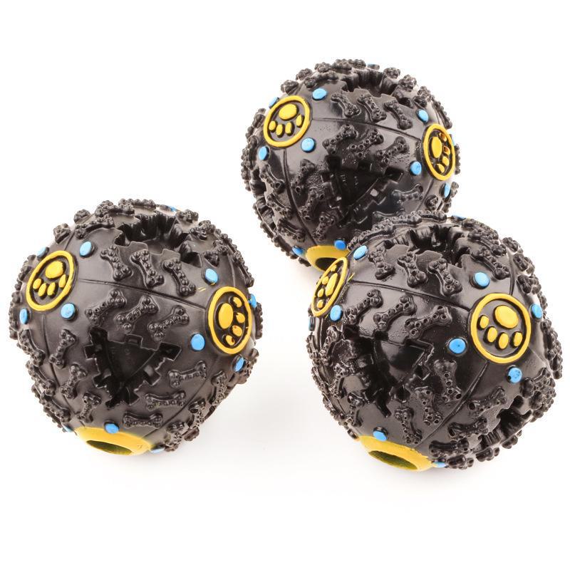 Игрушка-мяч для домашних животных 7,5 см, черный, кричащий - диспенсер для звуков и угощений