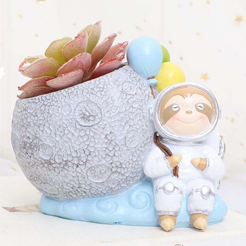 Силиконовая форма для цветочного горшка, сидящая в форме астронавта, бетонные формы, формы для цветочных горшков, цементные формы, силиконовый материал для самостоятельного изготовления