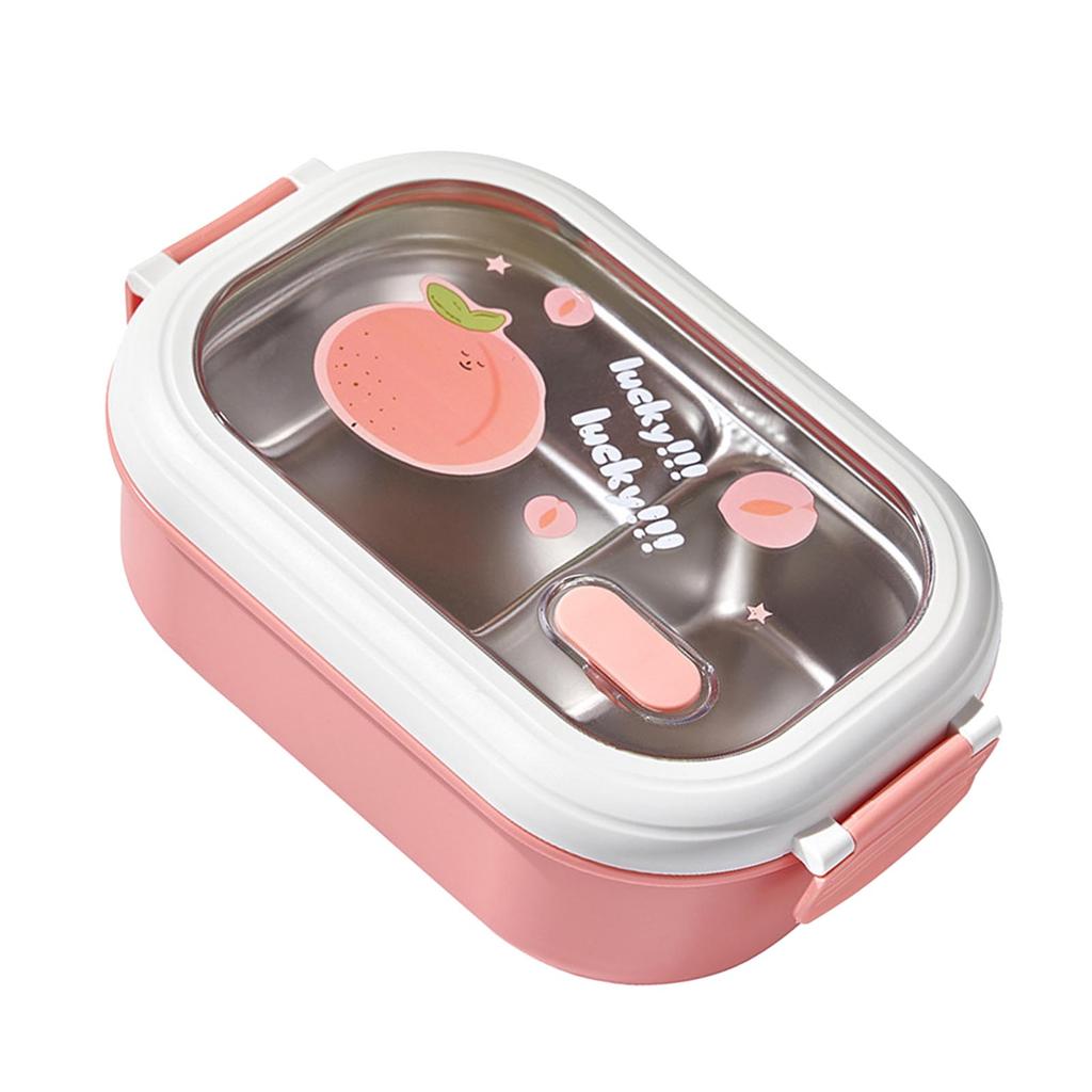Bento Lunch Box Portable Safe Leakproof Divided Stainless Steel Thermal Lunch Box for Students School Office