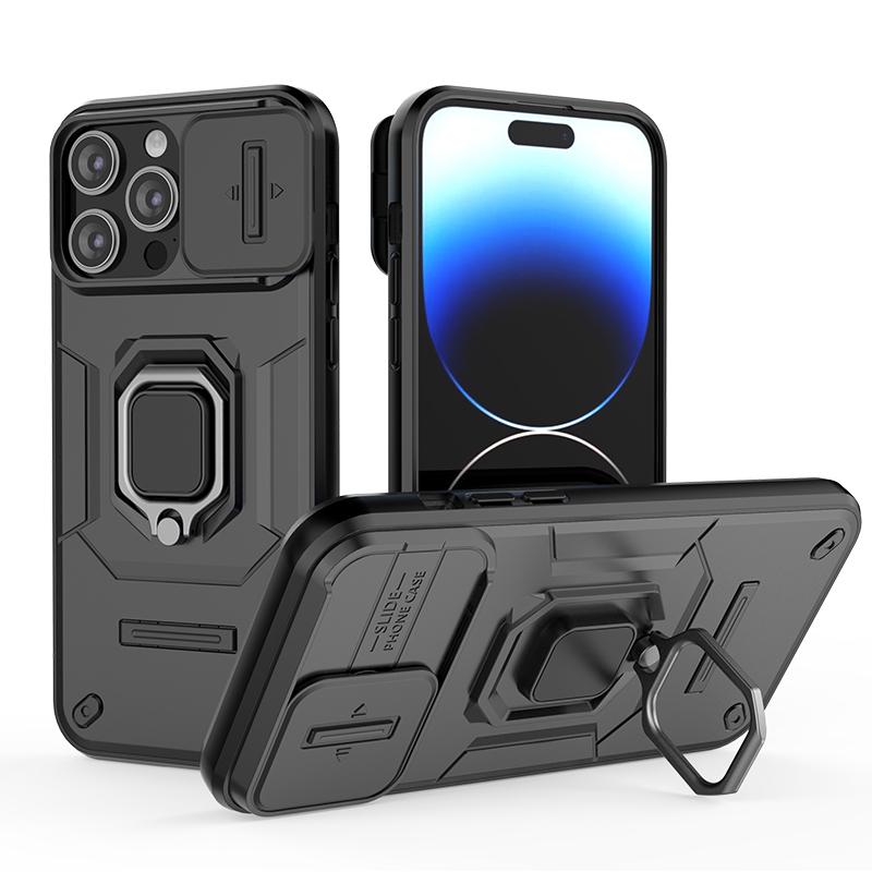Fundas For iPhone 14 Pro Max Case Противоударный бронированный чехол Slide Lens Protective Back Coque для Apple iPhone 13 14 15 Plus Phone Cover