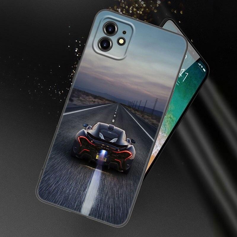Cool Sports Car Man Phone Case For Apple iPhone 13 12 Mini 11 Pro XS Max XR X 8 7 6S 6 Plus SE 2022 2020 5S 5 Soft Black Cover