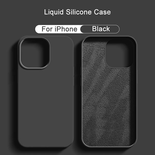НОВЫЙ Жидкий Силиконовый Чехол Для iPhone 14 12 11 13 15 Pro Max Mini Роскошный Ударопрочный Чехол X XR XS 6 7 8 14 Plus SE Аксессуар
