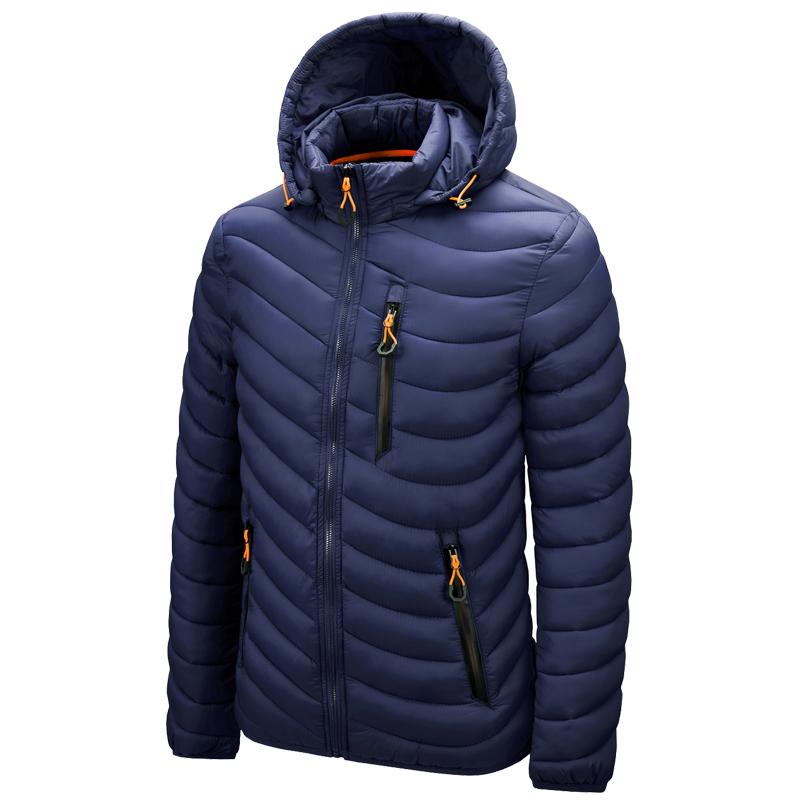 2023 Men New Warm Waterproof Parkas Jacket Coat Mens Hooded Casual and Lightweight Cotton Jacket Outwear Detachable Hat Outfits Parkas Coat Male