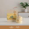 New creative high-end Guochao Qianli Jiangshan Ru Kiln office cup set, office tea cup for customers