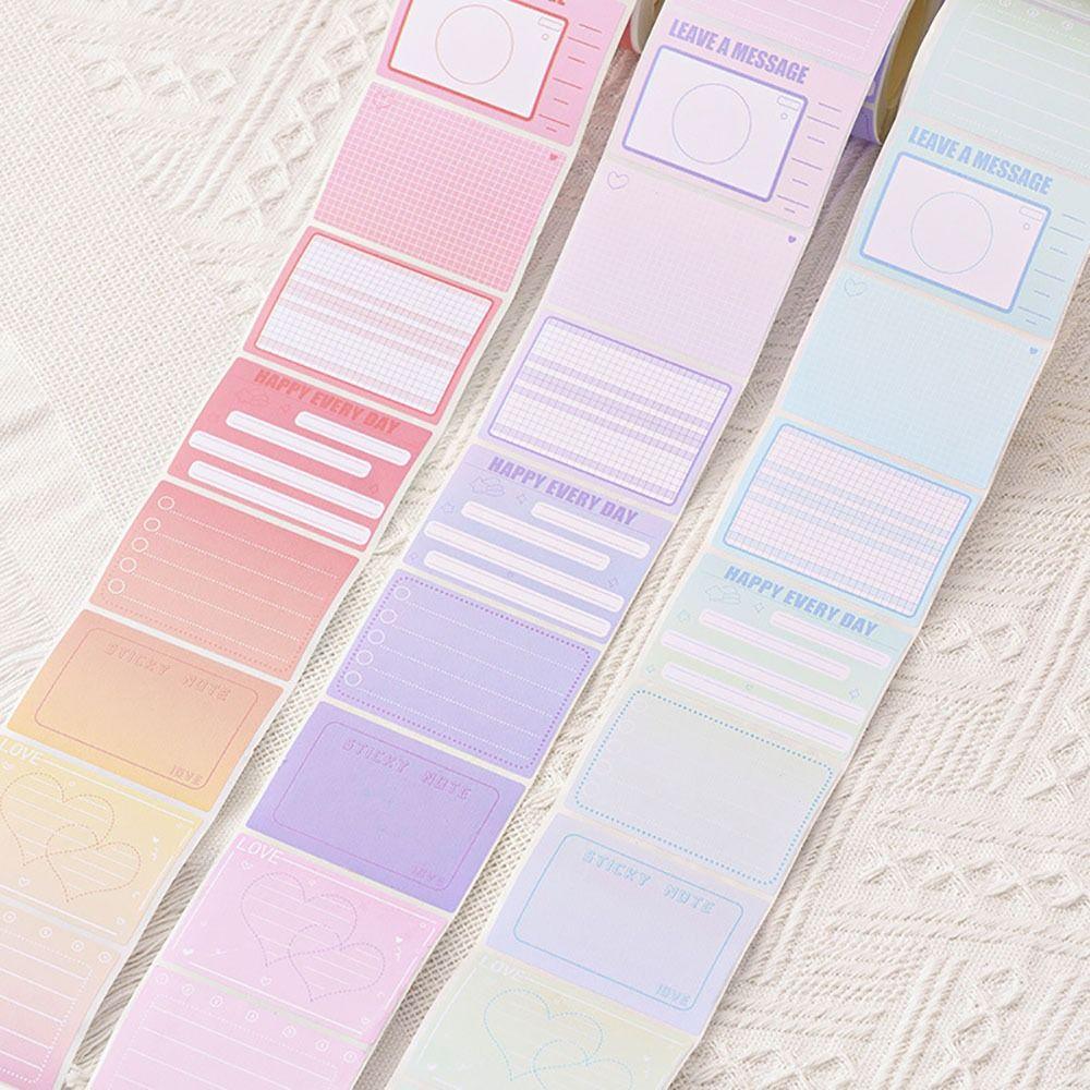 256Pcs/Set Full Adhesive Sticky Note Stationery Tearable Notepad Labels Stickers School/Office