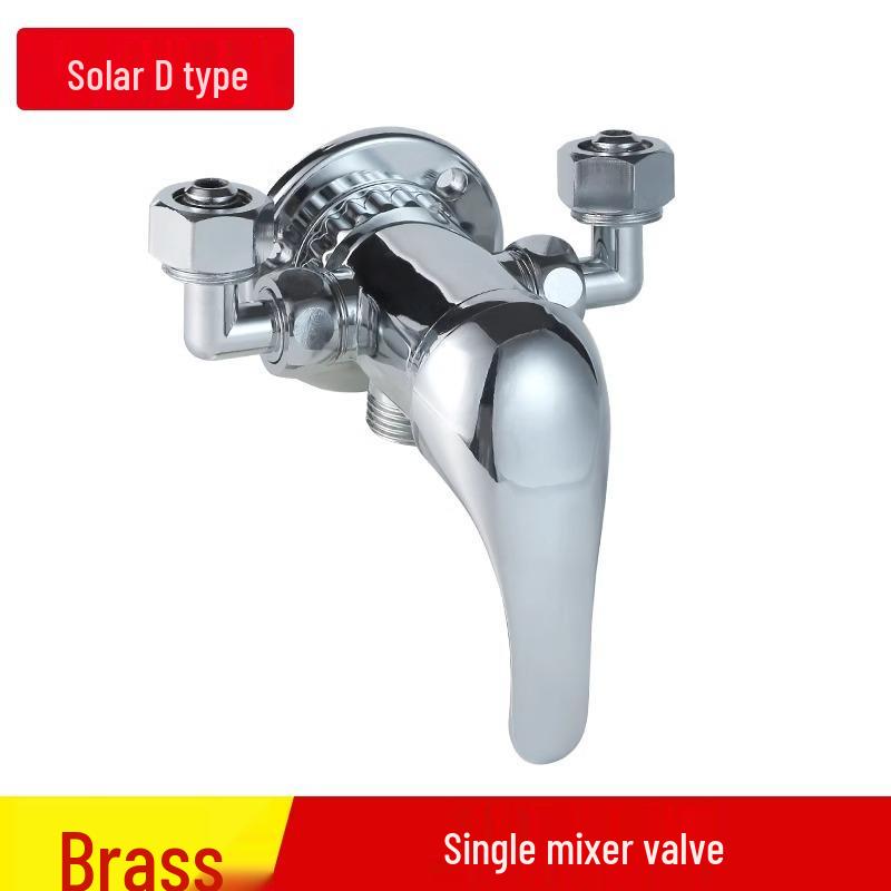 Exposed Shower Mixer Valve with Hot/Cold Faucet and Shower Head for Solar Heaters