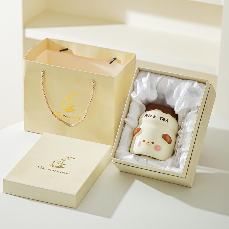 Керамическая чашка-соломинка с крышкой Летняя необходимая чашка для воды Девичья бытовая чашка Чашка для сока Чашка для холодных напитков