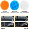 12/16/39Pcs Car Polishing Disc Self-Adhesive Buffing Waxing Sponge Wool Wheel Polishing Pad For Car Polisher Drill Adapter