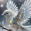 Colorful Acrylic Bird Pendant Crystal Like 2D Flat Hanging Ornament for Car Rear Mirror Charm and Window Decoration