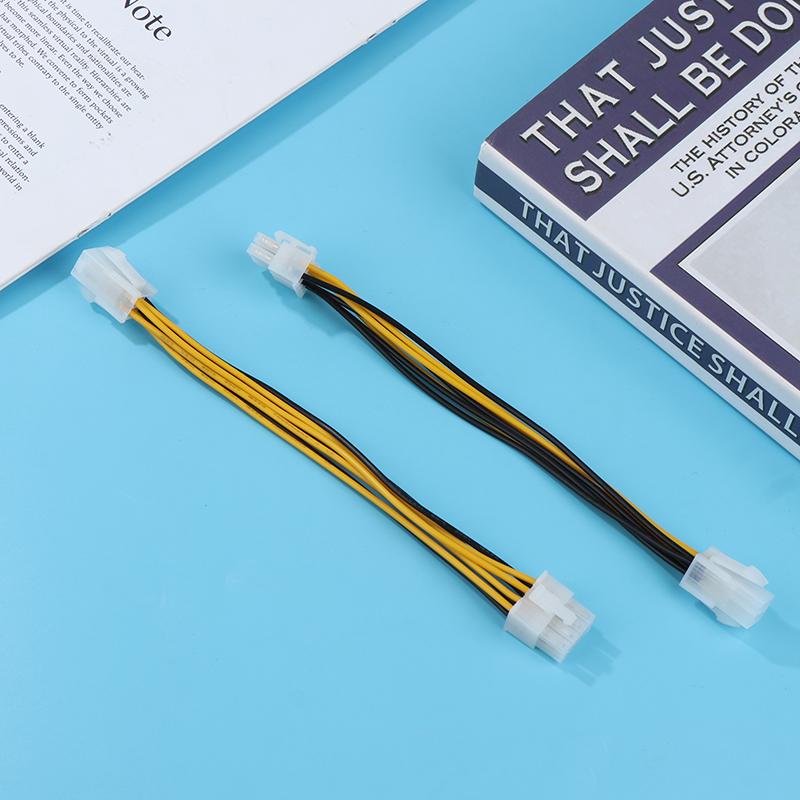1Pc 4 Pin Male To 8 Pin Female Lead Extension To Cpu Power Converter Cable