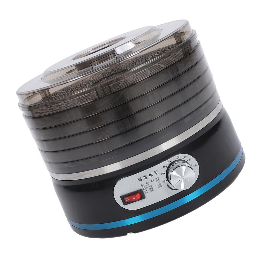 Машина для сушки пищевых продуктов, черная, 5 ярусов, PP PS, регулируемая температура, универсальная сушилка для фруктов