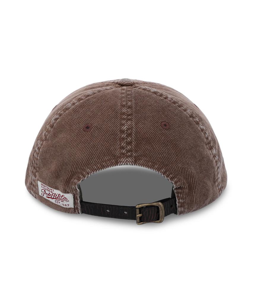 POLO RALPH LAUREN Кепка Polo Sportsman из вельвета-Коричневая