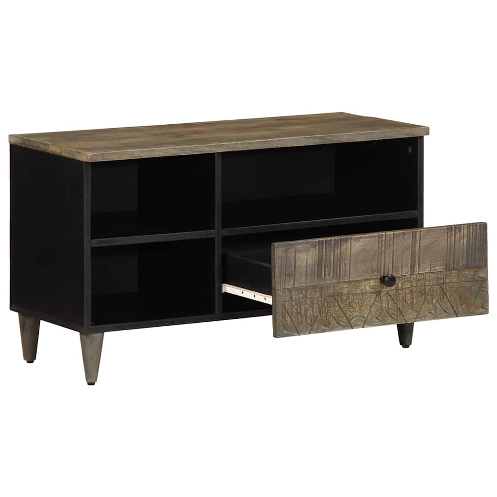 TV Stand 80 x 33 x 46 cm Solid Mango Wood