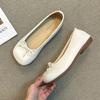 Французские универсальные туфли на плоской подошве с небольшим горлом для верхней женской одежды, весна 2025, новый лук с юбкой, шапочки на мягкой подошве