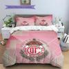 Club Deportivo Toluca Football Club  Pattern Bedding Quilt Set  Home Decoration  Gift (1 * duvet cover + 2 * pillowcase  without core)