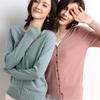 Women Sweater Solid Colors V Neck Buttons Down Long Sleeve Knit Cardigan Top Coat Warm Plus Size Plus Size
