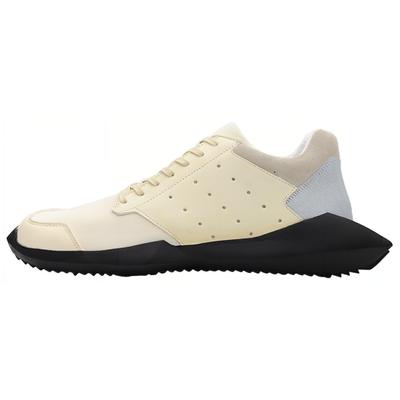 Rick Owens x Tech Runner Белый Черный Мужские Кроссовки Беговая-Белая Обувь-Белая B35084