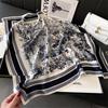 New Literary Fashionable Bandana Simulation Silk 7070cm Temperament Square Scarves Women SpringSummer Soft Satin Scarf