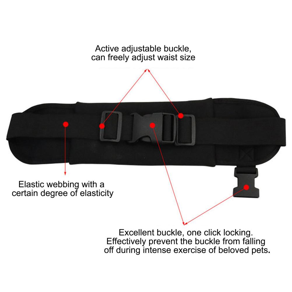 Поводок для собак Hands Free с поясной сумкой, регулируемый поясной ремень, светоотражающий выдвижной поводок для выгула собак с сумкой-молнией для пеших прогулок
