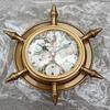 Nautical Antique Style Brass Ship Wheel Clock, Office Clock, Handmade Working Clock, Office Decor, Room Home Decor, Gift Clock